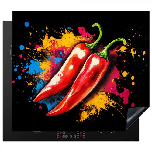 Inductie beschermer - Peper - Graffiti - Verf - Abstract - Modern - Kleurrijk