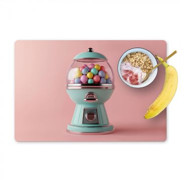 Placemat vinyl - Kauwgom - Retro - Snoep - Roze