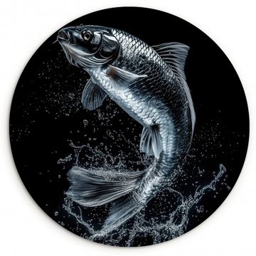 Muurcirkel - Vis - Koi - Zwart - Water