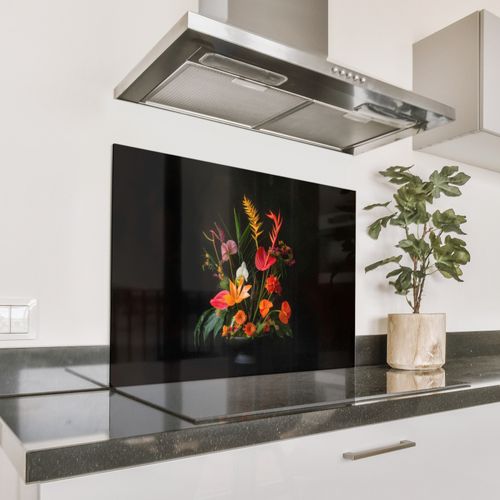 Spatscherm Aluminium - Schaal - Boeket - Bloemen
