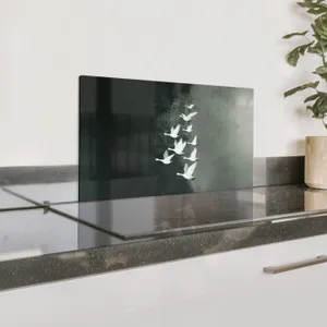 Spatscherm Aluminium - Vogel - Japandi - Groen