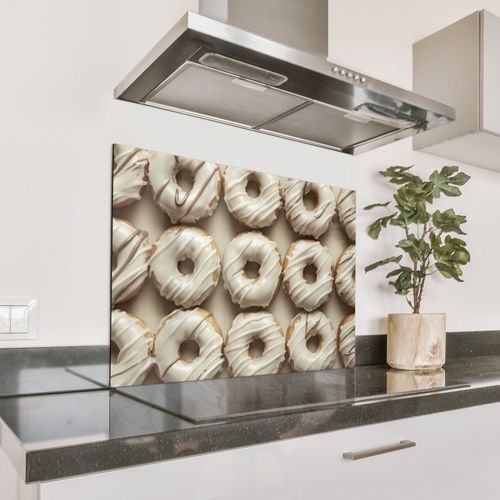 Spatscherm Aluminium - Donuts - Chocolade - Wit - Beige