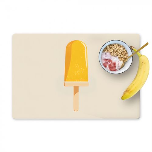Placemat vinyl - Oranje - Stokje - Waterijsje