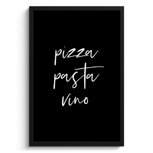 Poster met lijst - Zwierig Italiaans Trio