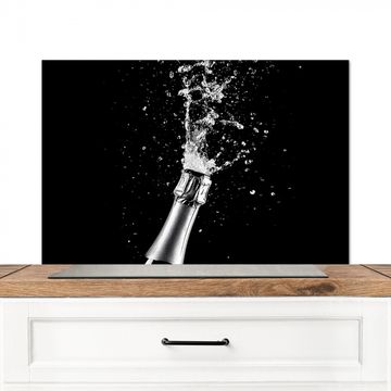 Spatscherm Aluminium - Champagne - Zwart - Spetters - Popping