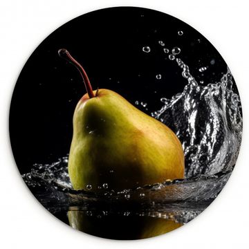 Muurcirkel - Peer - Fruit - Water - Zwart