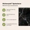Nachtelijke Marmeren Bliksem Spatscherm Aluminium klein -details