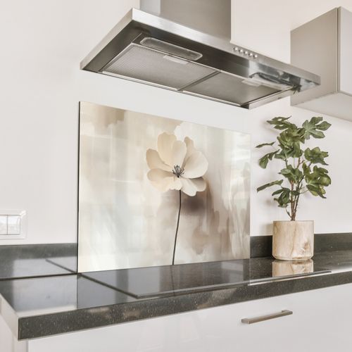 Spatscherm Aluminium - Bloem - Beige - Verf - Schaduw