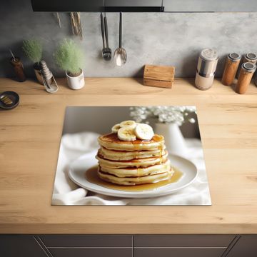 Inductie beschermer - Pannenkoeken - Banaan - Siroop - Wit - Beige