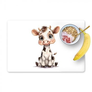 Placemat vinyl - Koe - Baby dier - Boerderij dieren