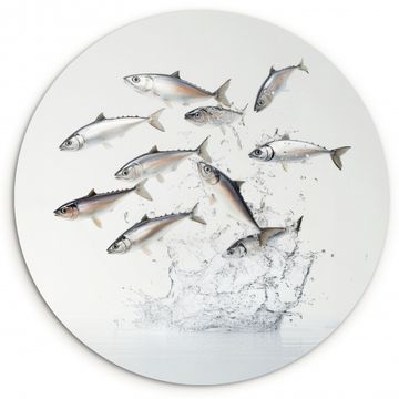 Muurcirkel - Vissen - Water - Wit