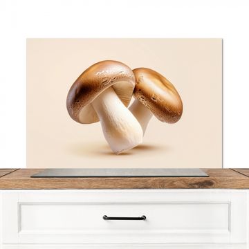 Spatscherm Aluminium - Champignons - Zacht - Beige