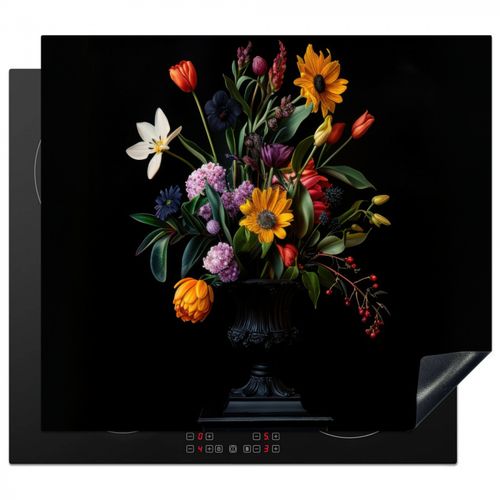 Inductie beschermer - Zonnebloemen - Boeket - Kleurrijk