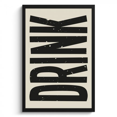 Poster met lijst - Vintage - Zwart - Decoratie - Japandi