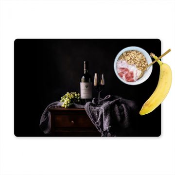 Placemat vinyl - Druiven - Wijn - Rood - Tafel