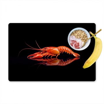 Placemat vinyl - Kreeft - Oranje - Zwart - Opvallend