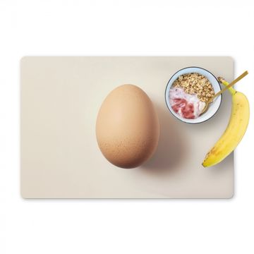 Placemat vinyl - Ei - Beige - Ovaal - Egaal