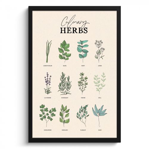 Poster met lijst - Planten - Keuken - Kruiden