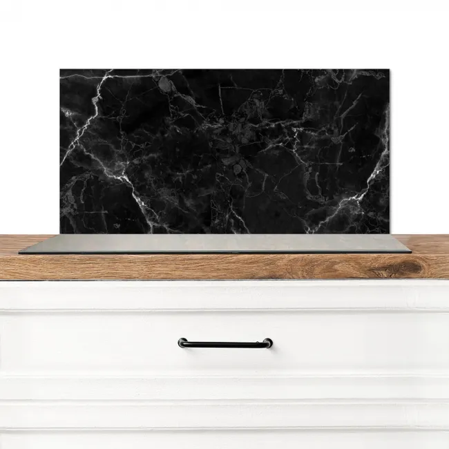 Nachtelijke Marmeren Bliksem Spatscherm Aluminium klein -3d_zonderpan