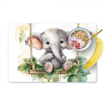 Placemat vinyl - Olifant - Dier - Kinderen - Jungle - Kinderkamer - Babykamer