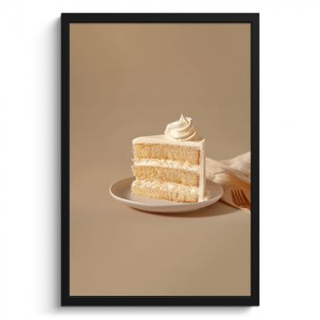 Poster met lijst - Vanilletaart - Cake - Romig