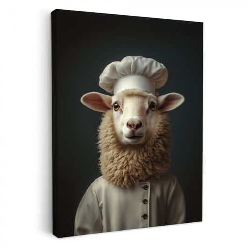 Canvas schilderij - Schaap - Wol - Kok