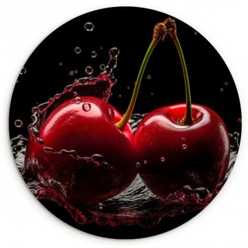 Muurcirkel - Kersen - Rood - Fruit - Water - Zwart