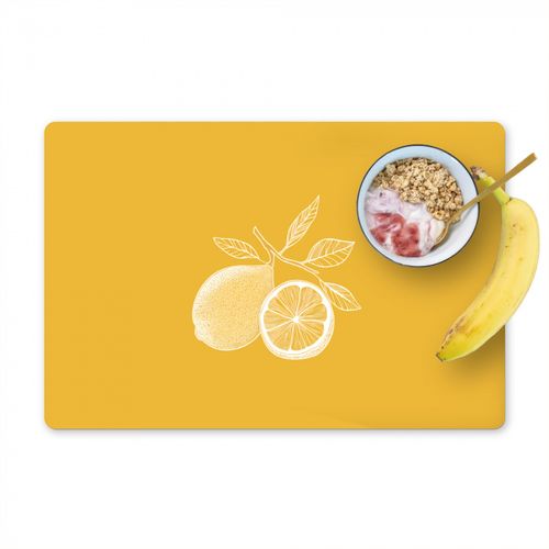 Placemat vinyl - Citroenen - Illustratie - Minimalistisch - Geel