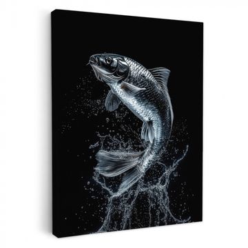 Canvas schilderij - Vis - Koi - Zwart - Water