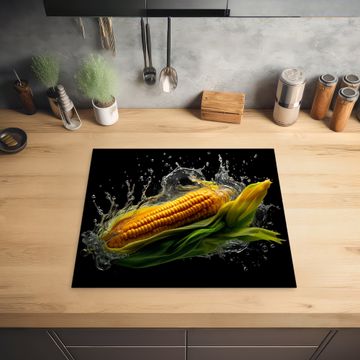 Inductie beschermer - Maïs - Groente - Planten - Zwart - Water