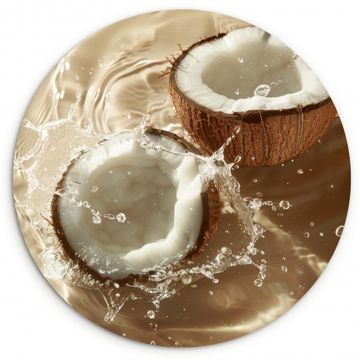 Muurcirkel - Kokosnoot - Water - Beige - Spetters