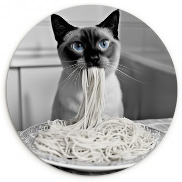 Muurcirkel - Kat - Siamees - Zwart Wit - Schattig - Dieren
