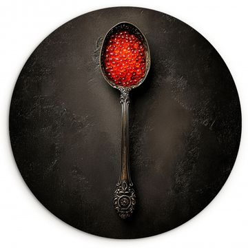 Muurcirkel - Zwart - Lepel - Caviar