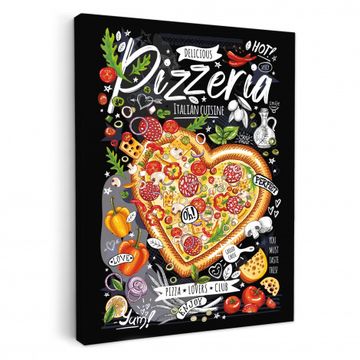 Canvas schilderij - Culinary Canvas of Italian Delights