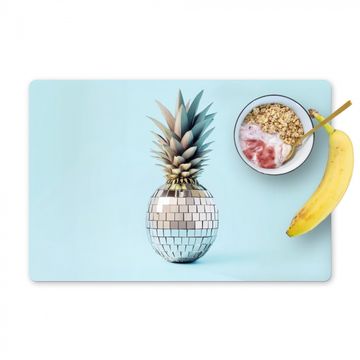 Placemat vinyl - Blauw - Ananas - Disco - Discobal