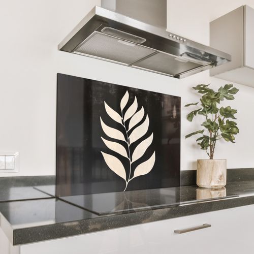 Spatscherm Aluminium - Blad - Wit - Minimalistisch