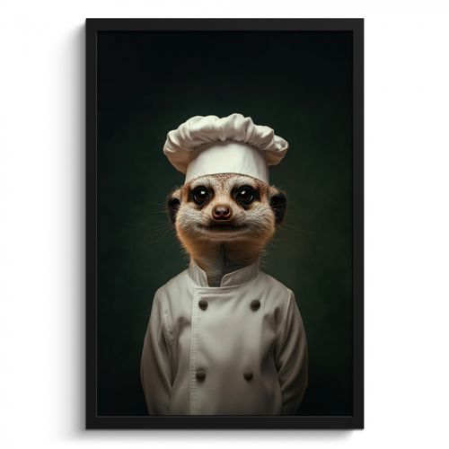 Poster met lijst - Dier - Kok - Stokstaartje