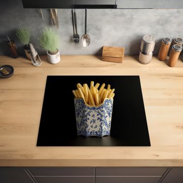Inductie beschermer - Friet - Porselein - Delfts blauw - Eten