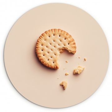 Muurcirkel - Koekje - Kruimels - beige