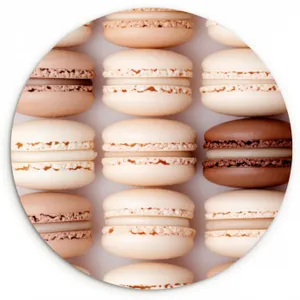 Muurcirkel - Macarons - Beige - Bruin