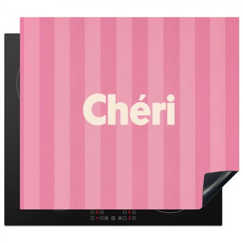 Inductie beschermer - Gestreept - Roze - Chéri