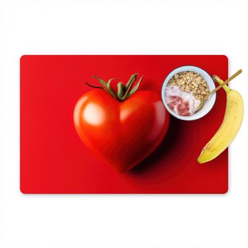Placemat vinyl - Tomaat - Rood - Hart