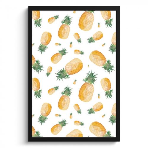 Poster met lijst - Ananas Aquarelle