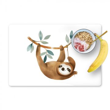 Placemat vinyl - Luiaard - Dier - Jungle dieren
