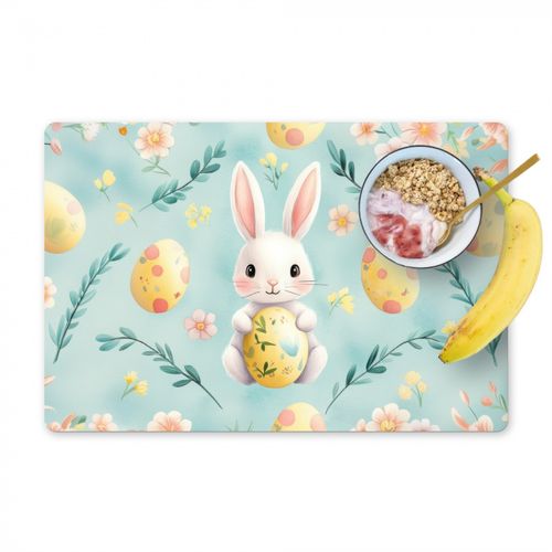 Placemat vinyl - Konijn - Eieren - Takjes