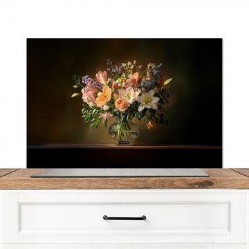 Spatscherm Aluminium - Glazen - Bloemen - Boeket - Kleuren