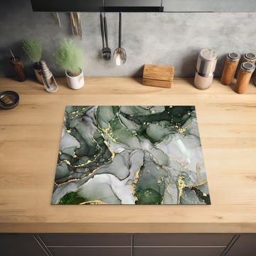 Inductie beschermer - Gouden Aders op Vloeibaar Landschap