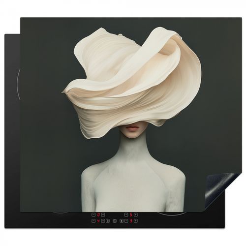Inductie beschermer - Vrouw - Beige - hoed