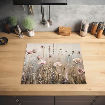 Bloemen - Roze - Modern - Beige
