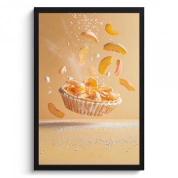 Poster met lijst - Peach - Eten - Taart - Oranje